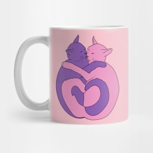 Pink and Purple Cats Mug